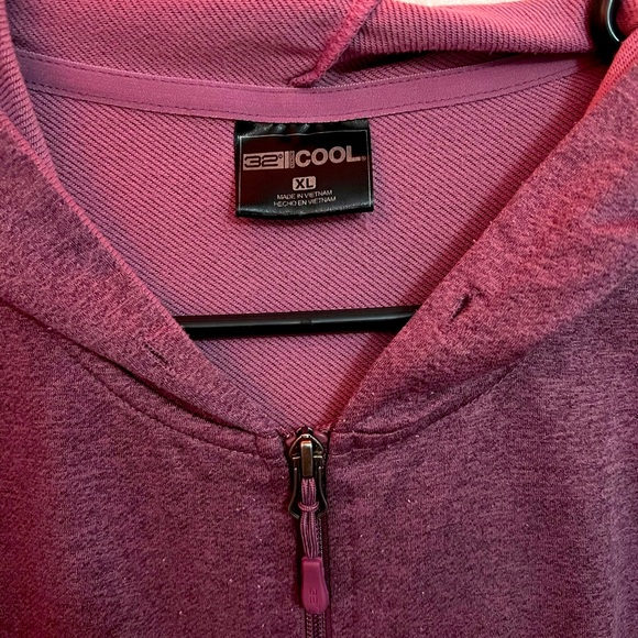 Used. Purple Zip Up Jacket. Thin. Two pockets on side. Smoke-Free Home. - Picture 2 of 3